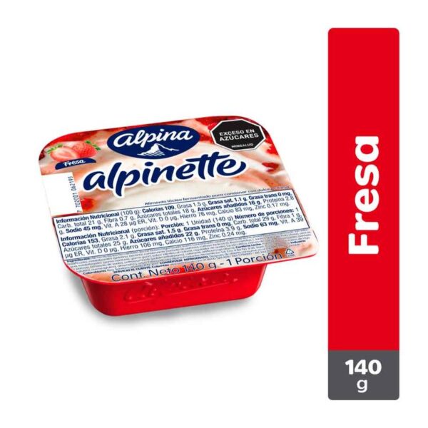 Alimento lácteo Alpinette fresa x140g