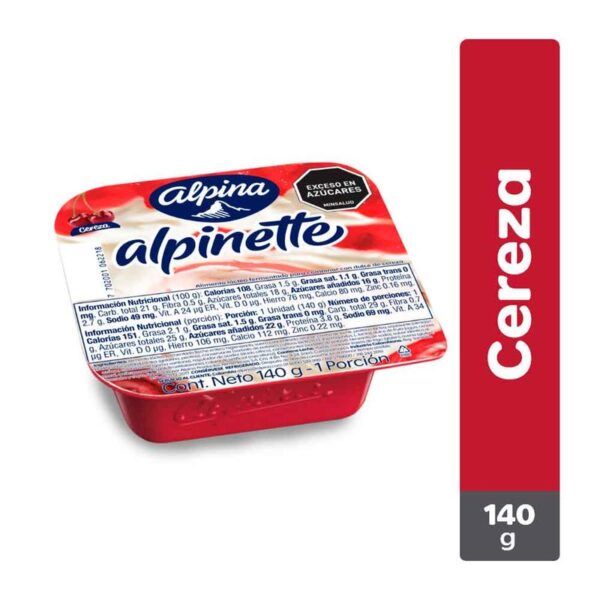 Alimento lácteo Alpinette cereza x140g