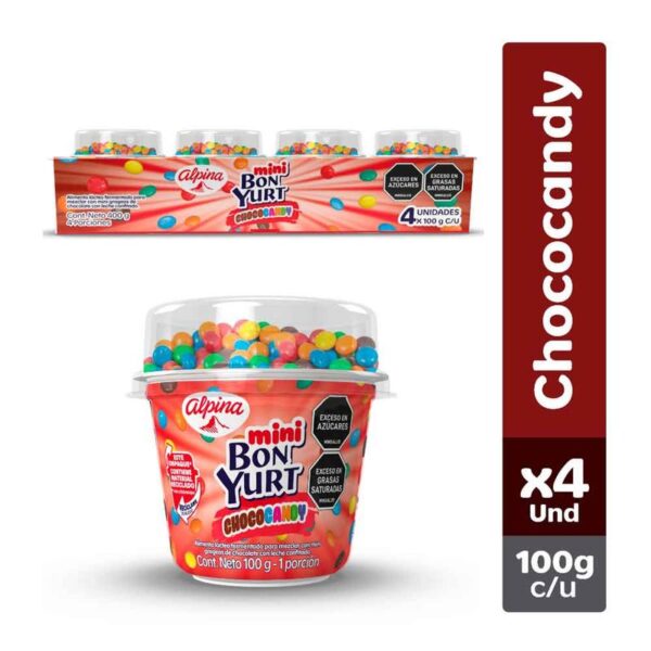 Alimento lácteo Bon Yurt Mini Chococandy x4und x100g c-u