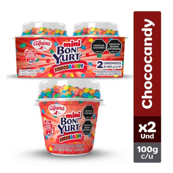 Alimento lácteo Bon Yurt Mini Chococandy x2und x100g c-u