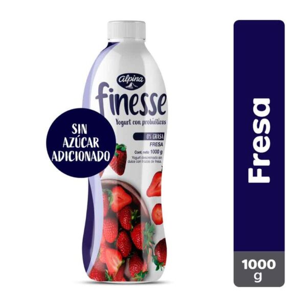 Yogurt Finesse 0% grasa fresa x1000g