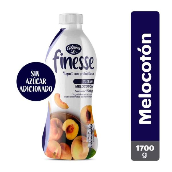 Yogurt Finesse 0% grasa melocotón x1700g