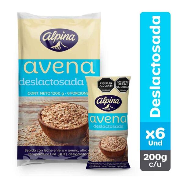 Avena Alpina deslactosada bolsa x6und x200g c-u