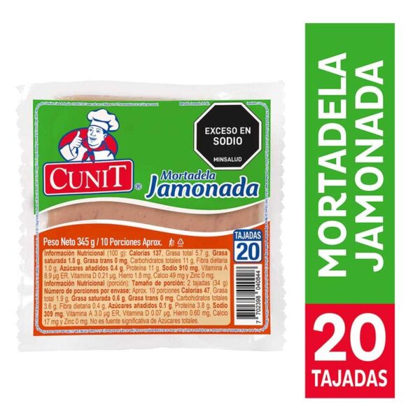 Mortadela Cunit jamonada x20und x345g