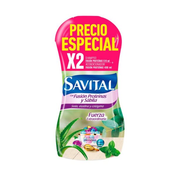 Shampoo Savital x510ml+ Acondicionador x490ml