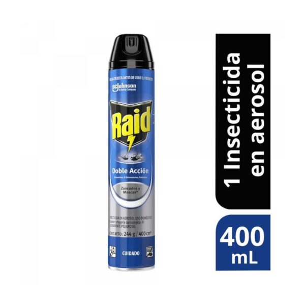 Insecticida en aerosol Raid mata insectos voladores x400ml