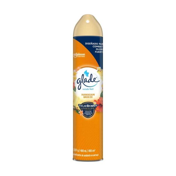 Aromatizante Glade De Ambiente En Aerosol Hawaiian Breeze Rociado Fácil x400mL