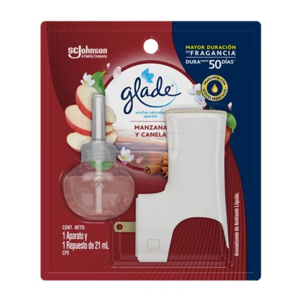 Aromatizante Glade Manzana Canela 1 Aparato + 1 Repuesto x21mL