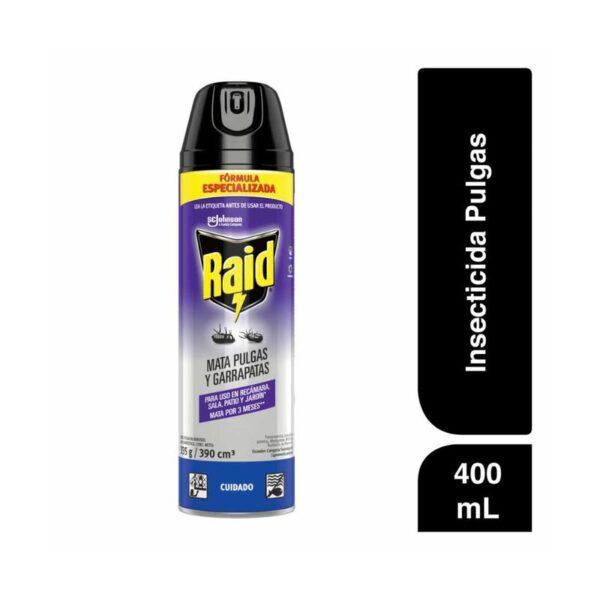 Aerosol Raid insecticida mata pulgas x390ml