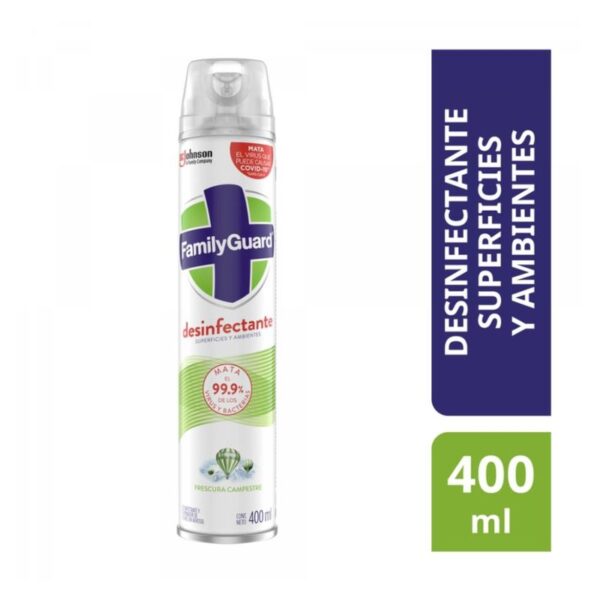 Aerosol Desinfectante de Superficies y Ambientes Fragancia Campestre X400ml