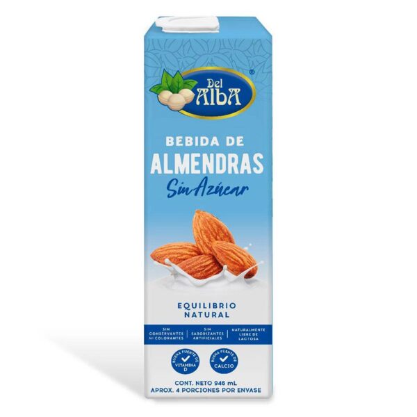 Bebida de almendras Del Alba sin azúcar x946ml