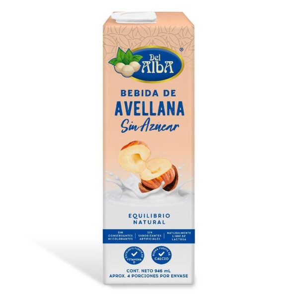 Bebida de avellana Del Alba sin azúcar x946ml