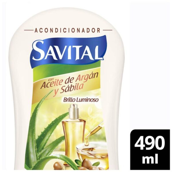 Acondicionador Savital aceite de argán y sábila x490ml