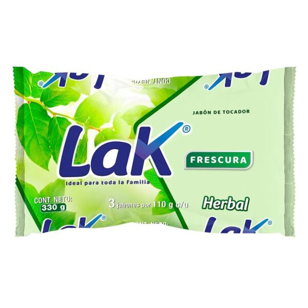 Jabón Lak tocador frescura herbal x3und x110g c/u