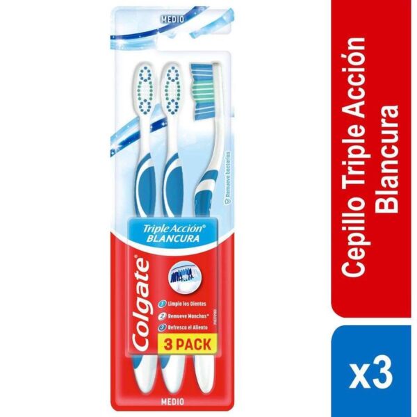 Cepillo de Dientes Medio Colgate Extrablancura x3und