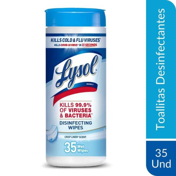 Toallitas Desinfectantes Lysol Pureza de Algodón x35und