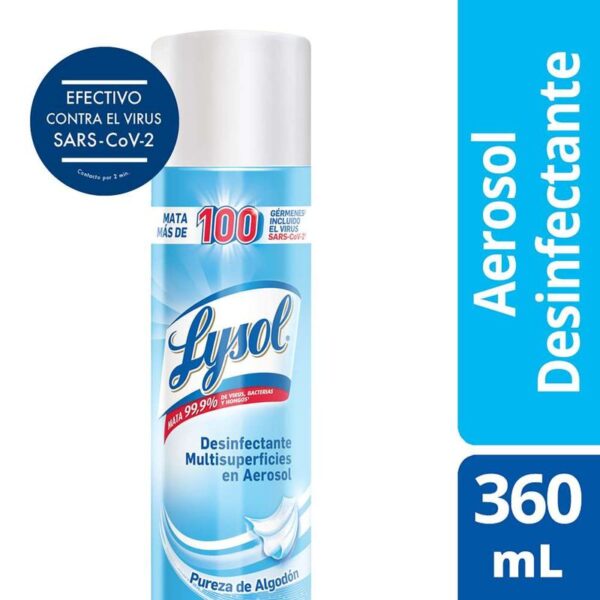 Desinfectante en Aerosol Lysol Pureza de Algodón x360ml