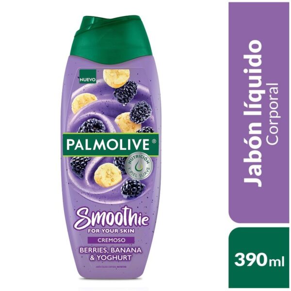 Jabón Líquido Corporal Palmolive Smoothie Berries, Banano y Yogurt x390ml