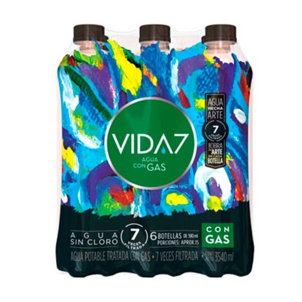 Agua Vida7 con gas x6und x590ml c-u