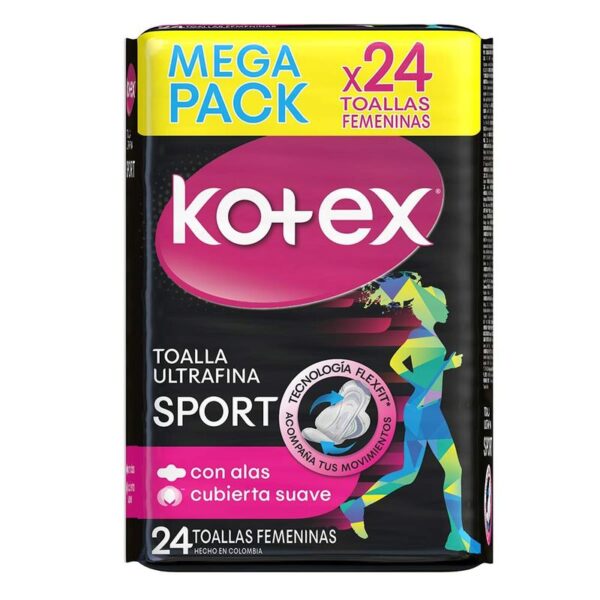 Toalla Kotex deportiva ultrafina x24und