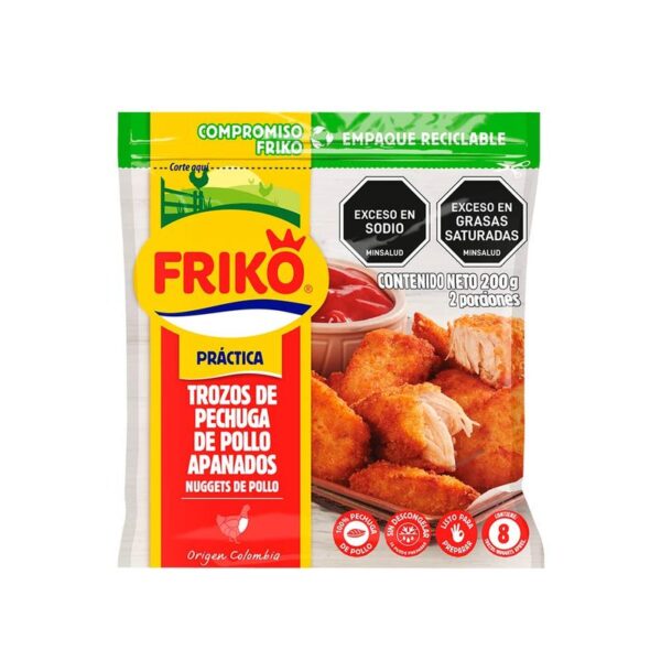 Trozos de pechuga Friko nuggets apanados x200g