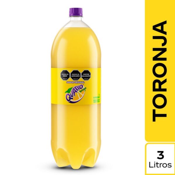 Gaseosa Quatro toronja sabor original x3L