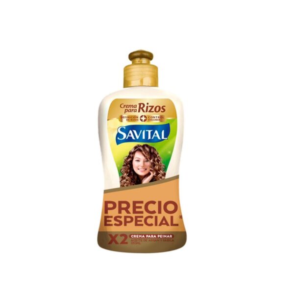 Crema para peinar Savital argán sábila x2und x270ml c-u