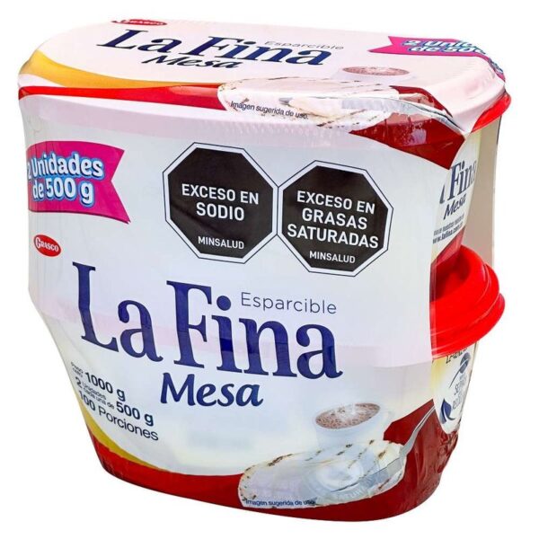 Esparcible La Fina Mesa con sal x2und x500g c-u