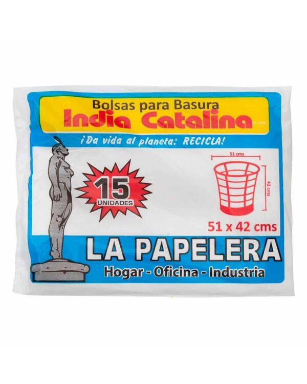 Bolsa De Basura India Catalina Papelera X15 Unds