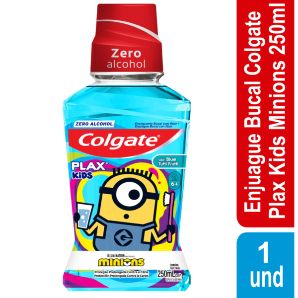 Enjuague Bucal Niños Colgate Plax Kids Minions x250ml