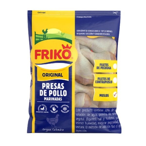 Muslo blanco bolsa congelada marinado x 12 und friko