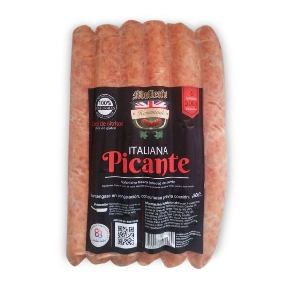 Salchicha Mullen's italiana picante x6und x450g