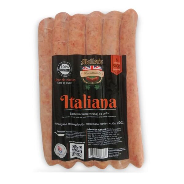 Salchicha Mullen's italiana x6und x450g