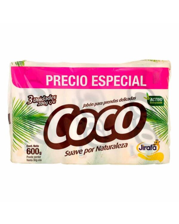 Jabón Jirafa Prendas Coco 200 G X3 Unds