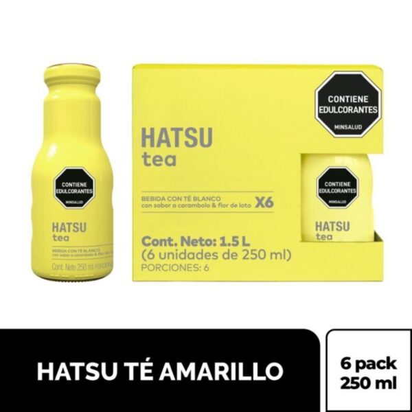 Bebida Hatsu té Blanco carambolo y flor de loto x6 unidades x250ml c-u