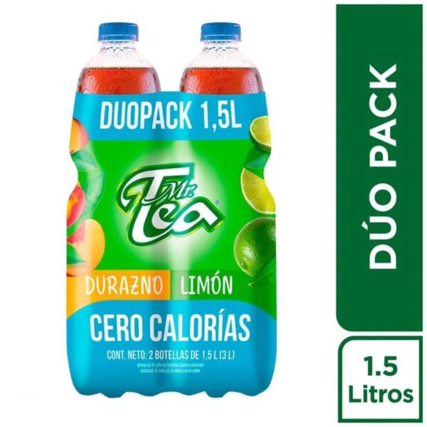 Bebida Mr Tea cero calorías sin azúcar surtido x2 und x1.5L c-u