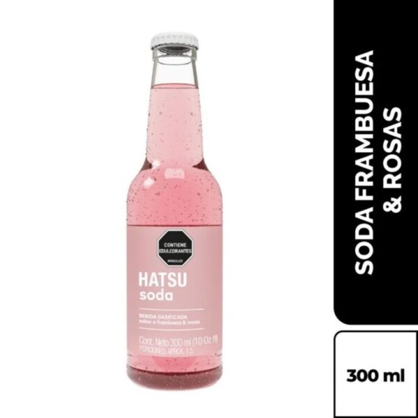 Soda Hatsu frambuesa rosas x300ml