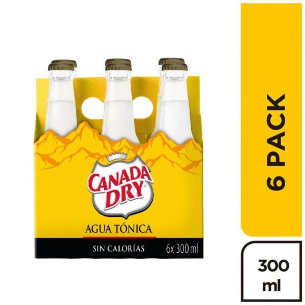 Gaseosa Canada Dry sin calorías x6und x300ml c/u