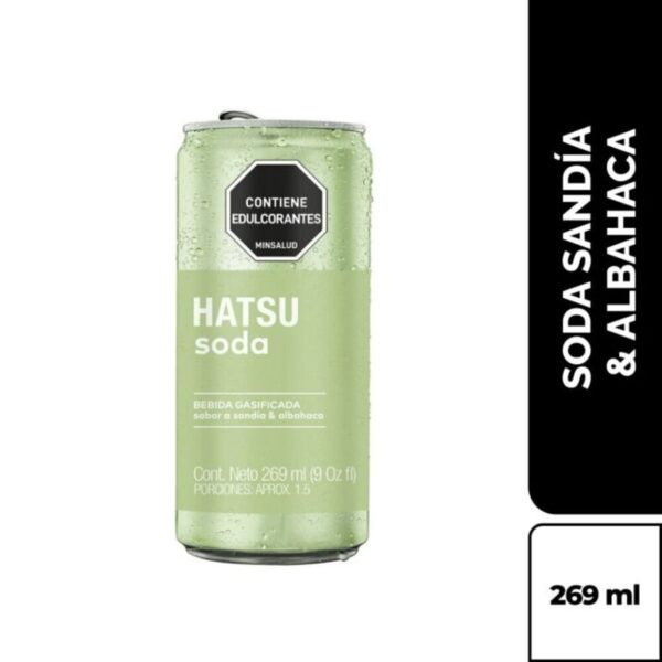 Soda Hatsu sandia albahaca lata x269ml