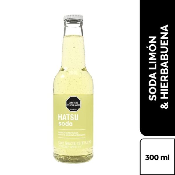 Soda Hatsu limón hierbabuena bot x300ml