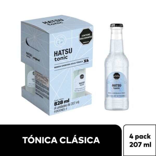 Agua tónica Hatsu clásica 4 pack x207ml