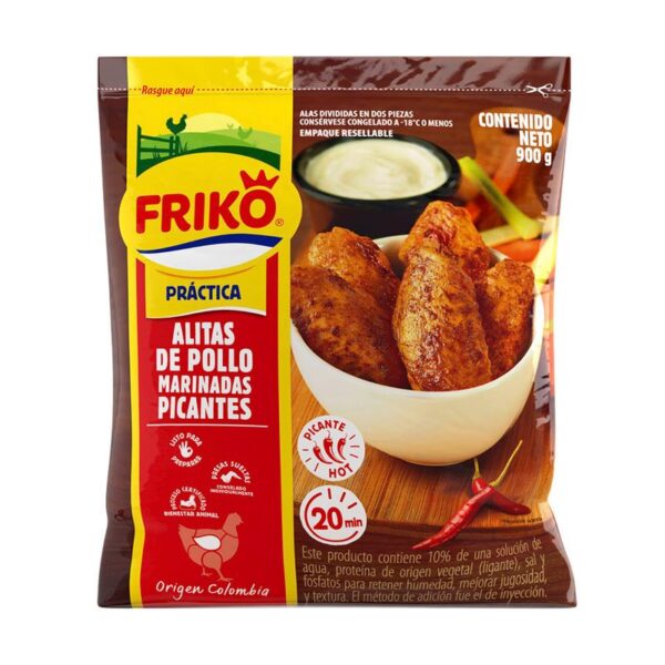 Alas de pollo picantes congeladas friko x 900g