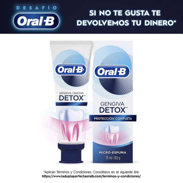 Crema de Dientes Oral-B Encías Detox Protección Completa Microespuma con Flúor 75 ml