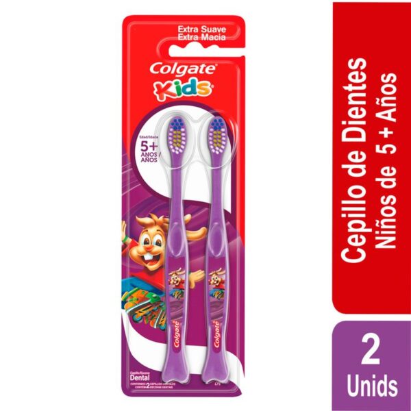 Cepillo de Dientes Niños Colgate Tandy Extra Suave x2 Unidades