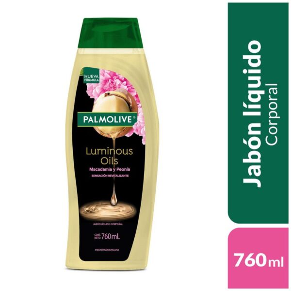 Jabón Líquido Corporal Palmolive Luminous Oils Macadamia y Peónia 760ml