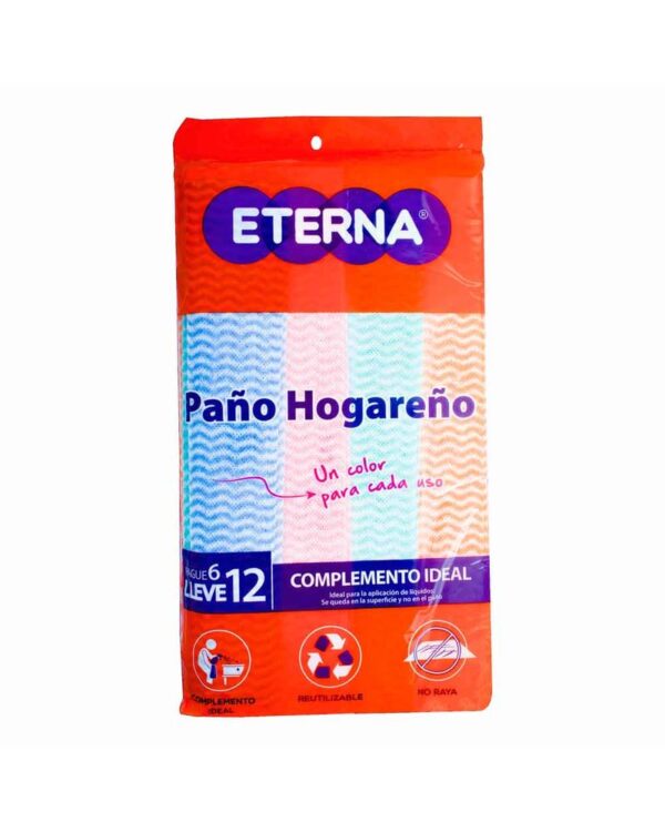 Paño Hogareño Eterna Limpia Superficies 12X6 Unds Oferta