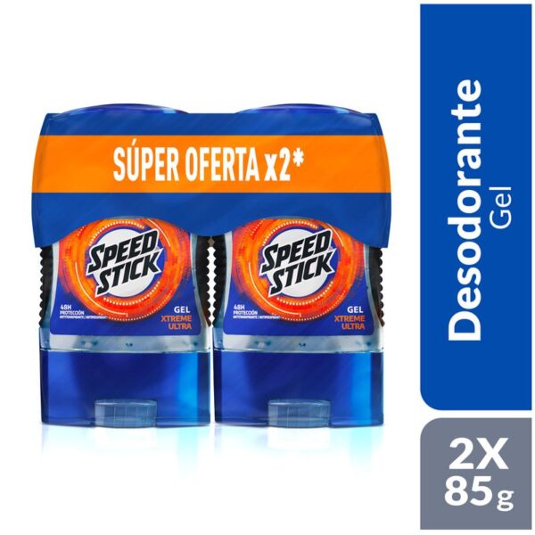 Desodorante Hombre Speed Stick 24/7 Xtreme Ultra Gel 85g x2 Unidades