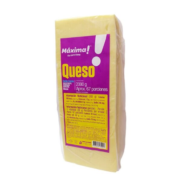 Queso doble crema Máxima bloque x2000g