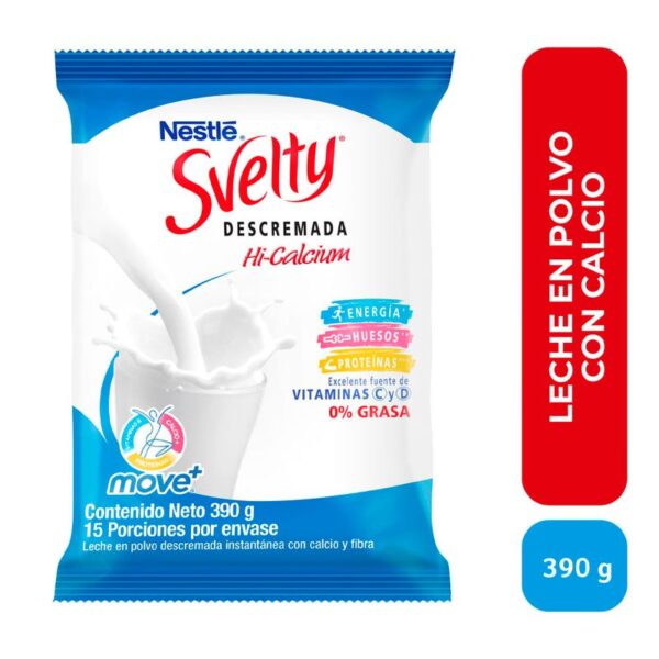 Leche en polvo Svelty descremada bolsa x390g