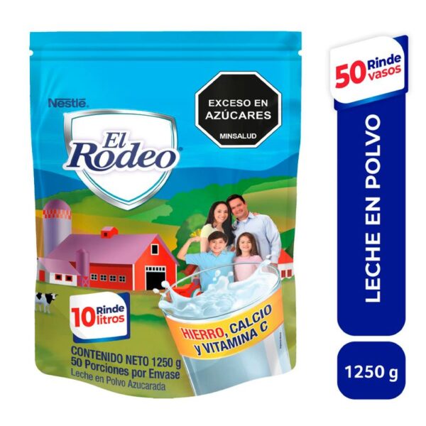 Leche en polvo El Rodeo azucarada bolsa x1250g